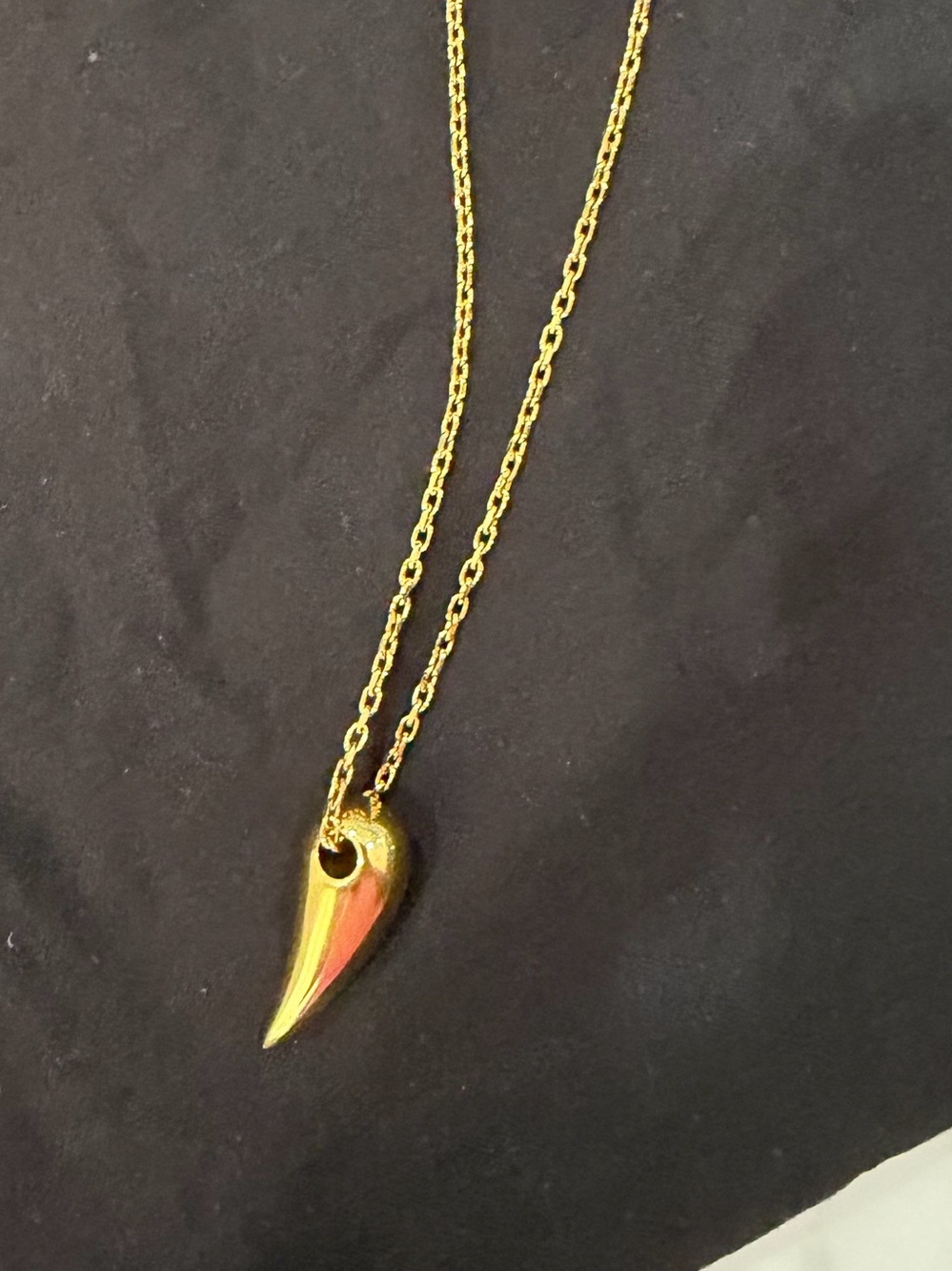 Givenchy Gold Horn Pendant Necklace